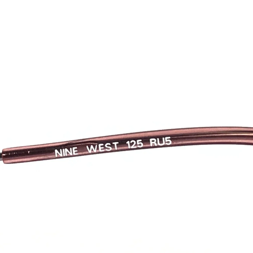 Nine West Petite Small Eyeglasses Frames RU5 Purple Silver Cat Eye 43-16-125